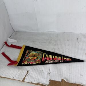 Vintage Carlsbad Caverns National Park Pennant 12” With Original Tag